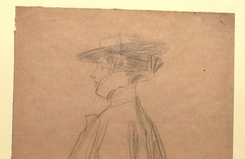 Gustv Klimt, woman with hat and coat, collection Wien Museum