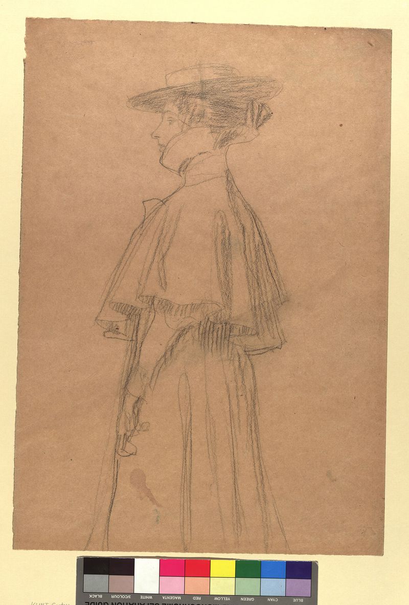 Lady with hat and coat by Gustav Klimt at Wien Museum Lady with hat and coat by Gustav Klimt at Wien Museum